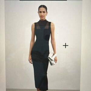 Brand new never worn black Amelia Midi dress from Marcella, Size XS,Tags on.